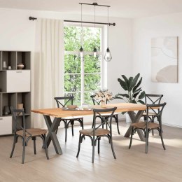 NOGI DO STOŁU JADALNEGO LITERY X 2SZT. ANTRACYTOWE 70X(72-73)CM