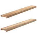 PARAPETY 2 SZT., SUROWE, 120X15X2 CM, LITE DREWNO DĘBOWE
