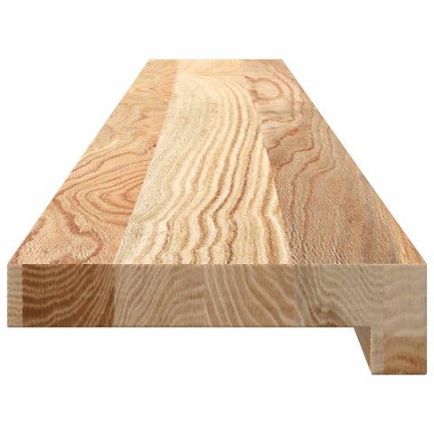 PARAPETY 2 SZT., SUROWE, 120X15X2 CM, LITE DREWNO DĘBOWE