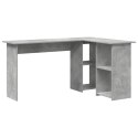 BIURKO BETONOWY SZARY 142 X 102 X 73 CM DREWNO INŻYNIERYJNE