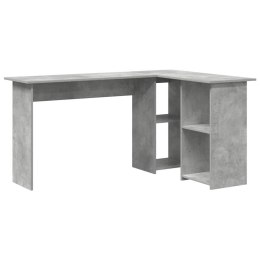 BIURKO BETONOWY SZARY 142 X 102 X 73 CM DREWNO INŻYNIERYJNE