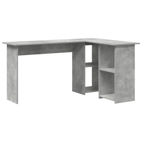 BIURKO BETONOWY SZARY 142 X 102 X 73 CM DREWNO INŻYNIERYJNE