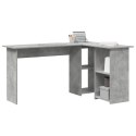 BIURKO BETONOWY SZARY 142 X 102 X 73 CM DREWNO INŻYNIERYJNE