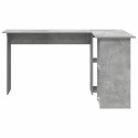 BIURKO BETONOWY SZARY 142 X 102 X 73 CM DREWNO INŻYNIERYJNE