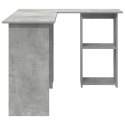 BIURKO BETONOWY SZARY 142 X 102 X 73 CM DREWNO INŻYNIERYJNE
