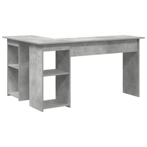 BIURKO BETONOWY SZARY 142 X 102 X 73 CM DREWNO INŻYNIERYJNE