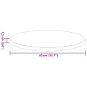 BLAT STOŁU Ø 40 X 1,5 CM OKRĄGŁY DREWNO INŻYNIERYJNE CZARNY