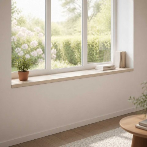 PARAPETY 2 SZT. BIAŁY 110 X 30 X 2 CM DĄB LITE