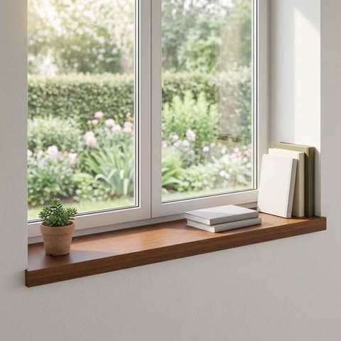 PARAPETY 2 SZT. CIEMNY BRĄZ 100 X 30 X 2 CM DĄB LITE