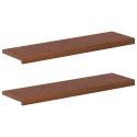 PARAPETY 2 SZT. CIEMNY BRĄZ 100 X 30 X 2 CM DĄB LITE