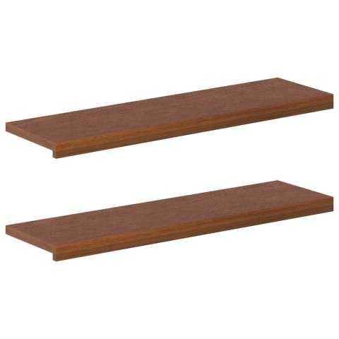 PARAPETY 2 SZT. CIEMNY BRĄZ 100 X 30 X 2 CM DĄB LITE