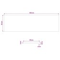 PARAPETY 2 SZT. CIEMNY BRĄZ 100 X 30 X 2 CM DĄB LITE