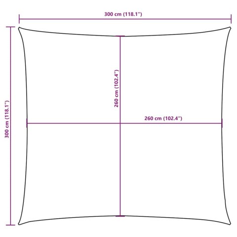 VidaXL Kwadratowy żagiel ogrodowy, tkanina Oxford, 3x3 m, pomarańczowy