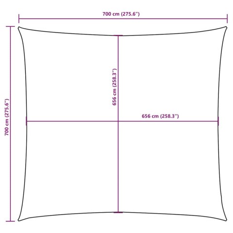 VidaXL Żagiel ogrodowy, tkanina Oxford, kwadratowy, 7x7 m, niebieski