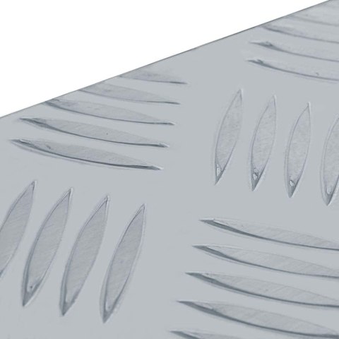 VidaXL Aluminiowa skrzynia, 70 x 24 x 42 cm, trapezowa, srebrna