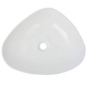 VidaXL Ceramiczna umywalka trójkątna 50,5 x 41 x 12 cm, biała