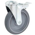 VidaXL Kółka skrętne z otworem na śrubę, 4 szt., 125 mm