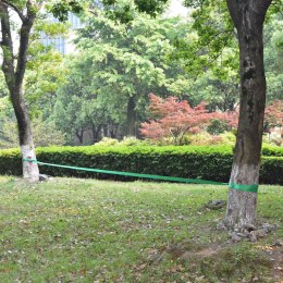 TAŚMA DO SLACKLININGU, 15 M X 50 MM, 150 KG, ZIELONA