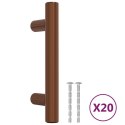 UCHWYTY DO SZAFEK, 20 SZT., KOLOR BRĄZU, 64 MM, STAL NIERDZEWNA