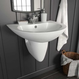 VidaXL Umywalka Biały 52 x 45 x 49 cm Glazurowana ceramika