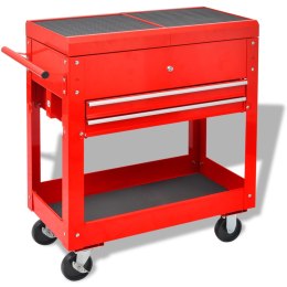 VidaXL Wózek narzędziowy Czerwony 70.5 x 37 x 71 cm Stal