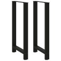 NOGI DO STOŁU BAROWEGO CZARNE 2 SZT. 60X(110-111) CM STAL