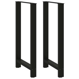 NOGI DO STOŁU BAROWEGO CZARNE 2 SZT. 60X(110-111) CM STAL