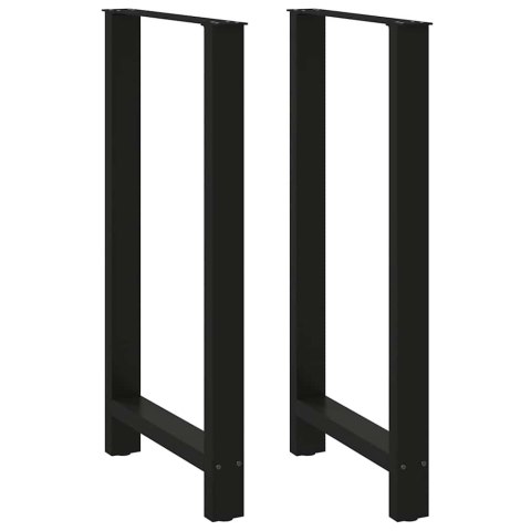NOGI DO STOŁU BAROWEGO CZARNE 2 SZT. 60X(110-111) CM STAL
