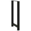 NOGI DO STOŁU BAROWEGO CZARNE 2 SZT. 60X(110-111) CM STAL