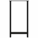 NOGI DO STOŁU BAROWEGO CZARNE 2 SZT. 60X(110-111) CM STAL