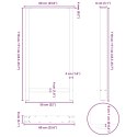 NOGI DO STOŁU BAROWEGO CZARNE 2 SZT. 60X(110-111) CM STAL