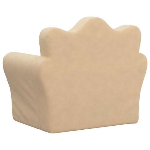 SOFA DZIECIĘCA, KREMOWA, MIĘKKI PLUSZ