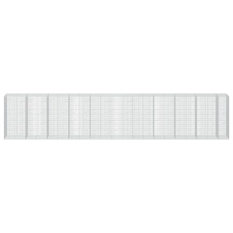 GABION Z DRUTEM 5 MM I SIATKĄ 5X10 CM 1050X100X200 CM