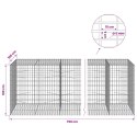 GABION Z DRUTEM 5 MM I SIATKĄ 5X10 CM 750X100X100 CM