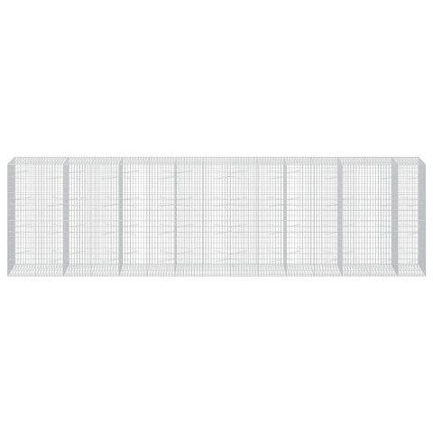 GABION Z DRUTEM 5 MM I SIATKĄ 5X10 CM 750X100X200 CM