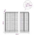 GABION Z DRUTEM 5 MM I SIATKĄ 5X10 CM 750X100X200 CM