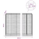 GABION Z DRUTEM 5 MM I SIATKĄ 5X10 CM 850X100X200 CM