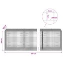 GABION Z DRUTU 5 MM I SIATKĄ 5X5 CM 1100X100X100 CM