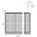 GABION Z DRUTU 5 MM I SIATKĄ 5X5 CM 1150X100X200 CM