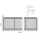 GABION Z DRUTU 5 MM I SIATKĄ 5X5 CM 1200X100X100 CM