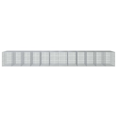 GABION Z DRUTU 5 MM I SIATKĄ 5X5 CM 1200X100X150 CM