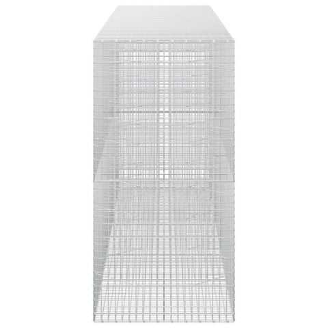 GABION Z DRUTU 5 MM I SIATKĄ 5X5 CM 450X100X200 CM