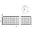 GABION Z DRUTU 5 MM I SIATKĄ 5X5 CM 750X100X100 CM