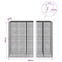 GABION Z DRUTU 5 MM I SIATKĄ 5X5 CM 950X50X200 CM