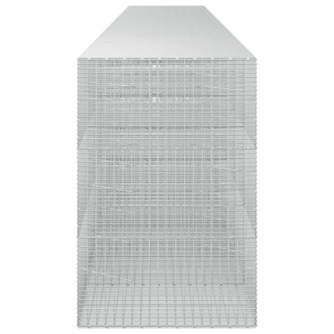 GABION Z DRUTU 3,5 MM I SIATKĄ 5X2,5 CM 1000X100X150 CM