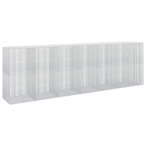 GABION Z DRUTU 3,5 MM I SIATKĄ 5X2,5 CM 650X100X200 CM