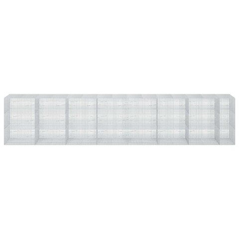 GABION Z DRUTU 3,5 MM I SIATKĄ 5X2,5 CM 750X100X150 CM