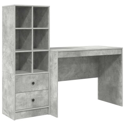 BIURKO BETONOWY SZARY 145.5 X 50 X 127 CM 2 SZT.