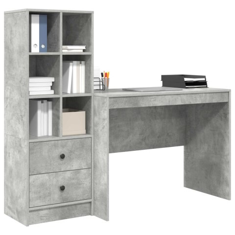 BIURKO BETONOWY SZARY 145.5 X 50 X 127 CM 2 SZT.