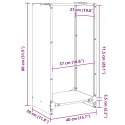 STOJAK NA DREWNO OPAŁOWE 40X30X80 CM STAL WALCOWANA NA ZIMNO